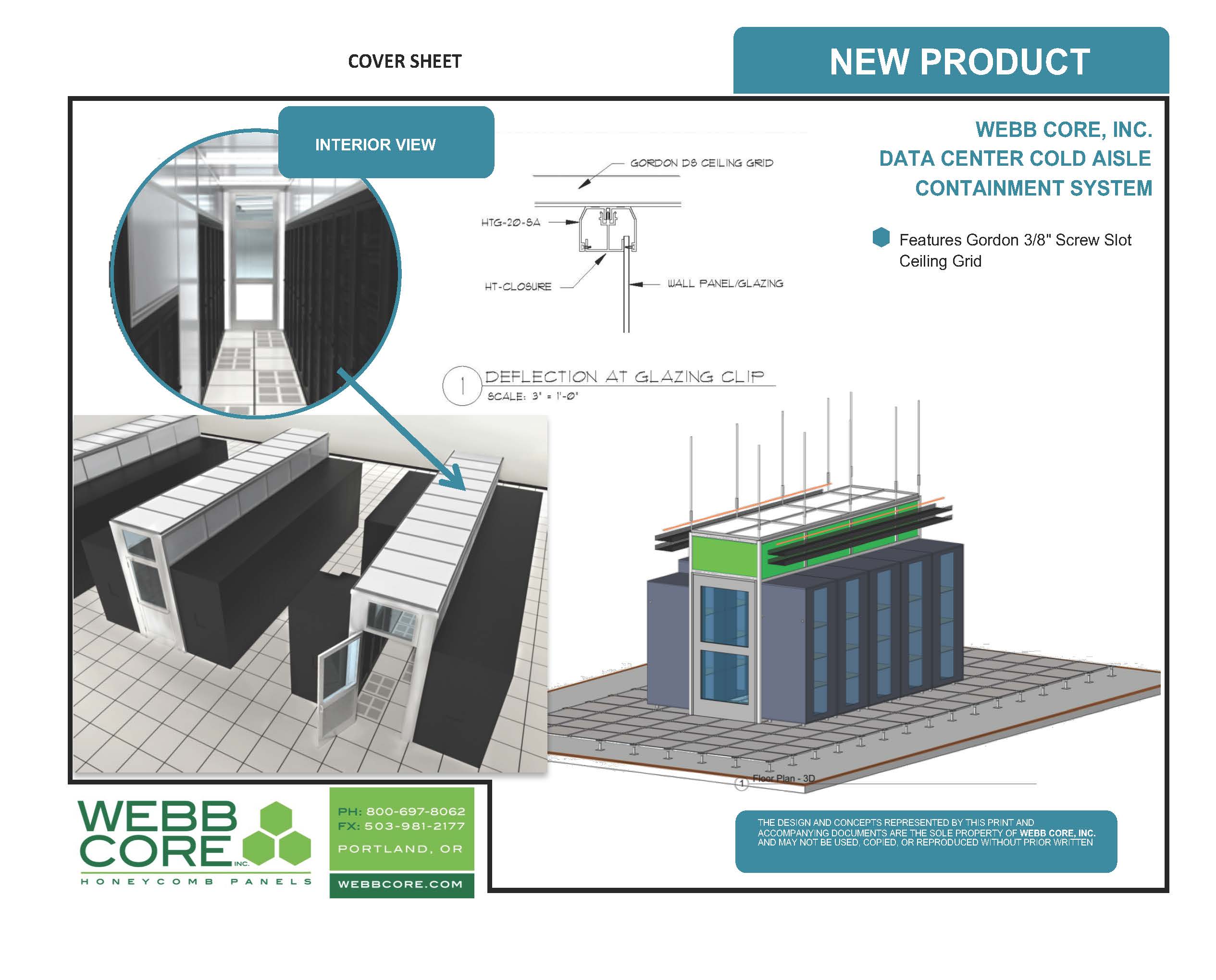 Data center cold aisle containment system