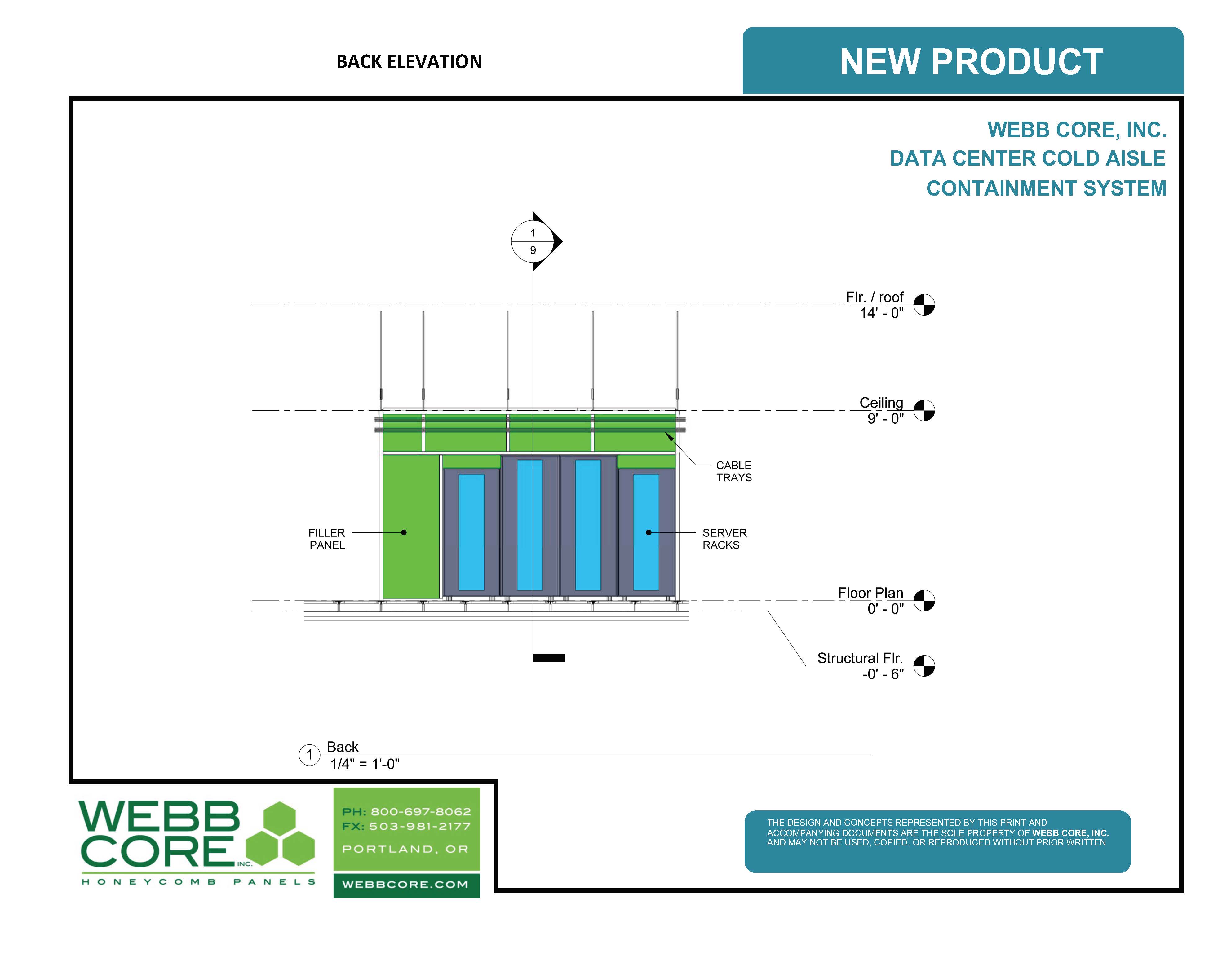 Data center cold aisle containment system