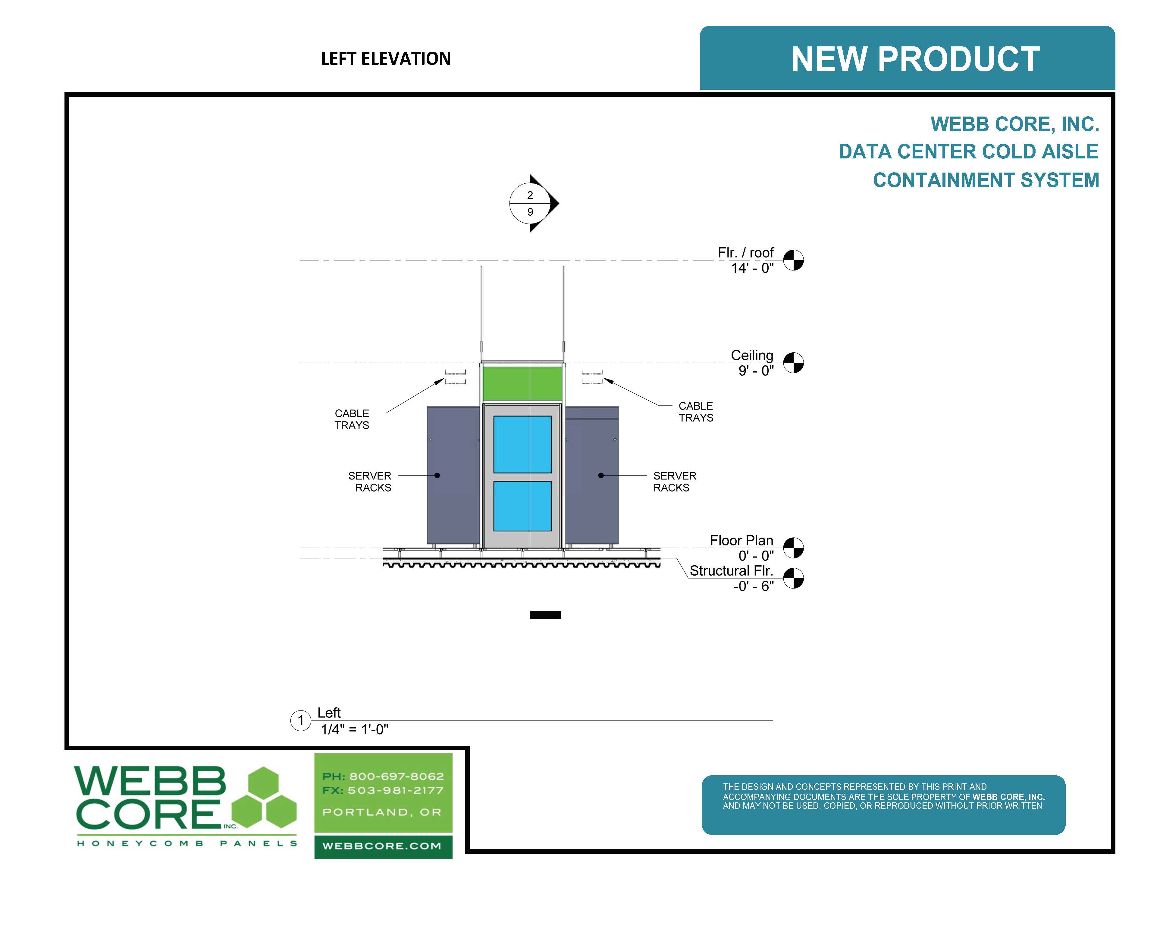 Data center cold aisle containment system