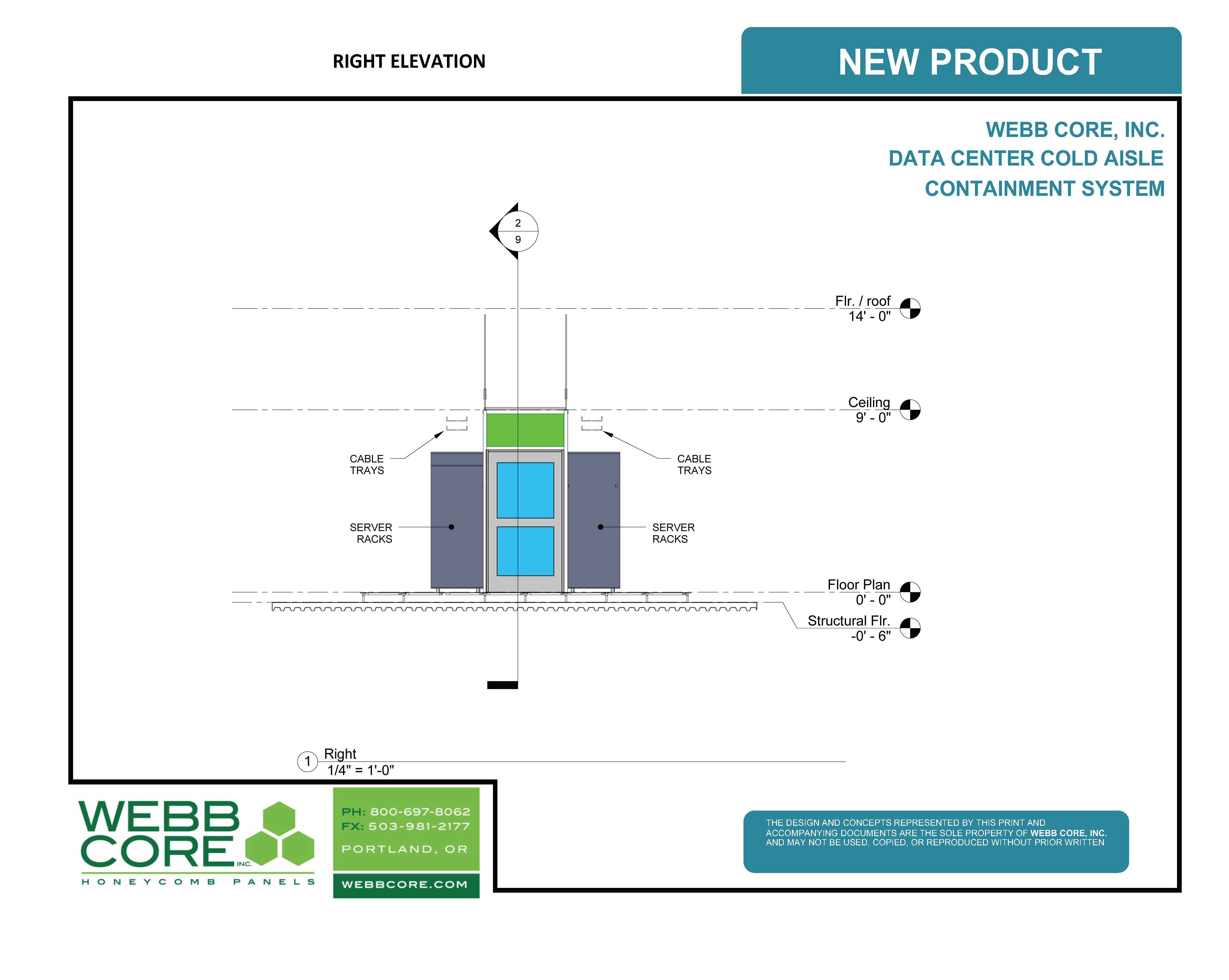 Data center cold aisle containment system